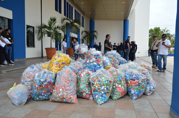 Material reciclado entregado por la DGSS.